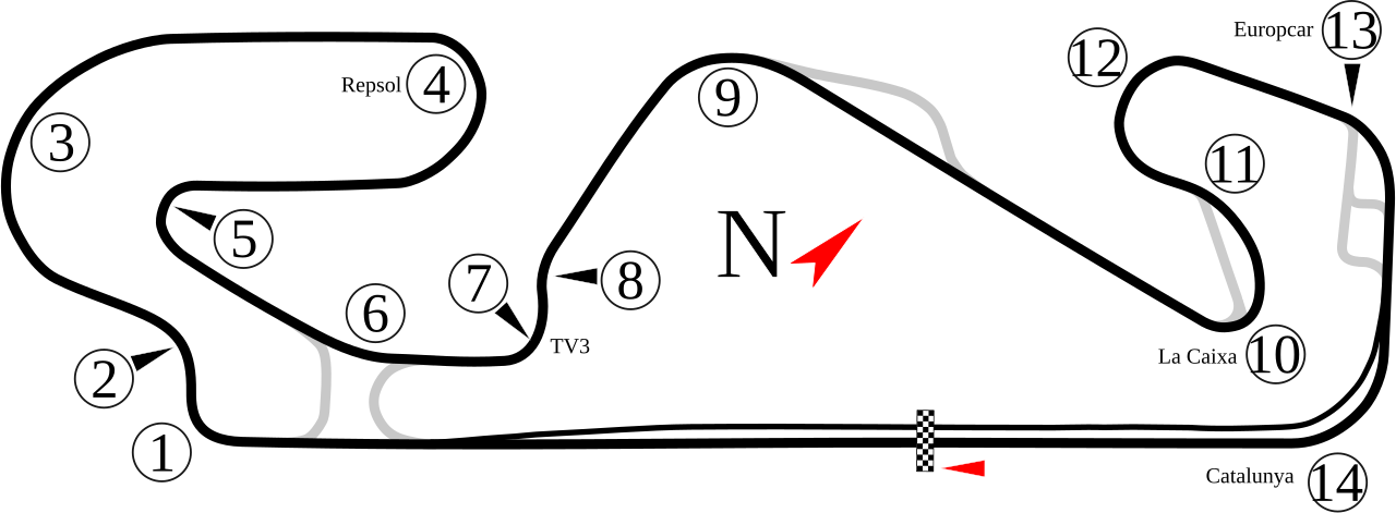 track map outline of Circuit de Catalunya