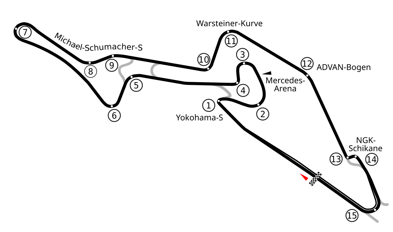 track map outline of Nürburgring Grand-Prix-Strecke