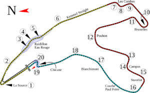 track map outline of Circuit de Spa-Francorchamps