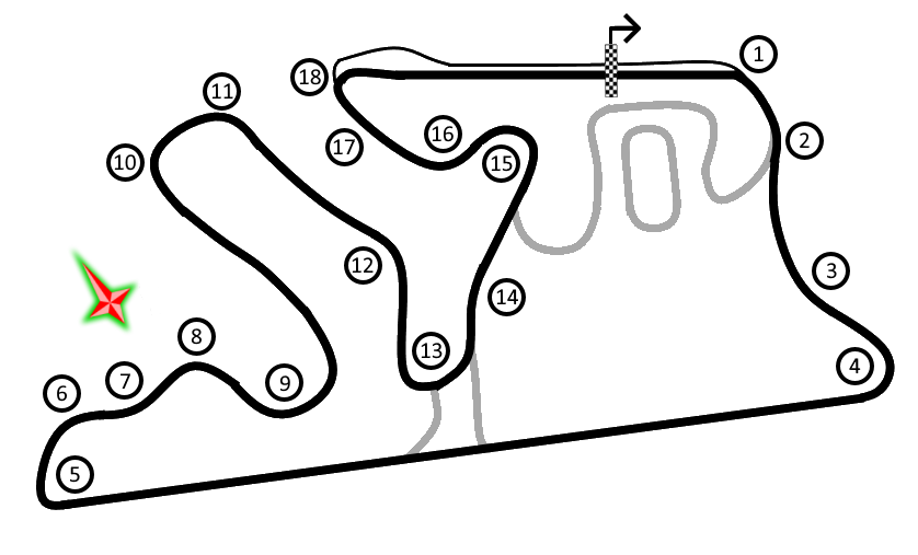track map outline of KymiRing (Finland GP)