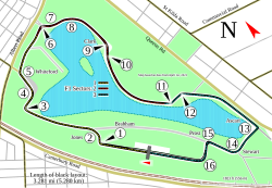 Outline of the Albert Park circuit in Melbourne, Australia
