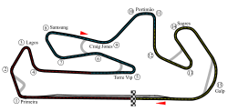 Outline of the track for the Portuguese Grand Prix