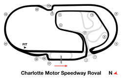 Outline of the Charlotte Motor Speedway road course