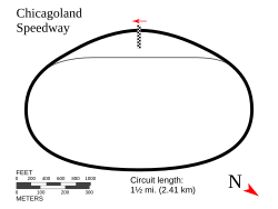 Outline of the Chicagoland Speedway track map