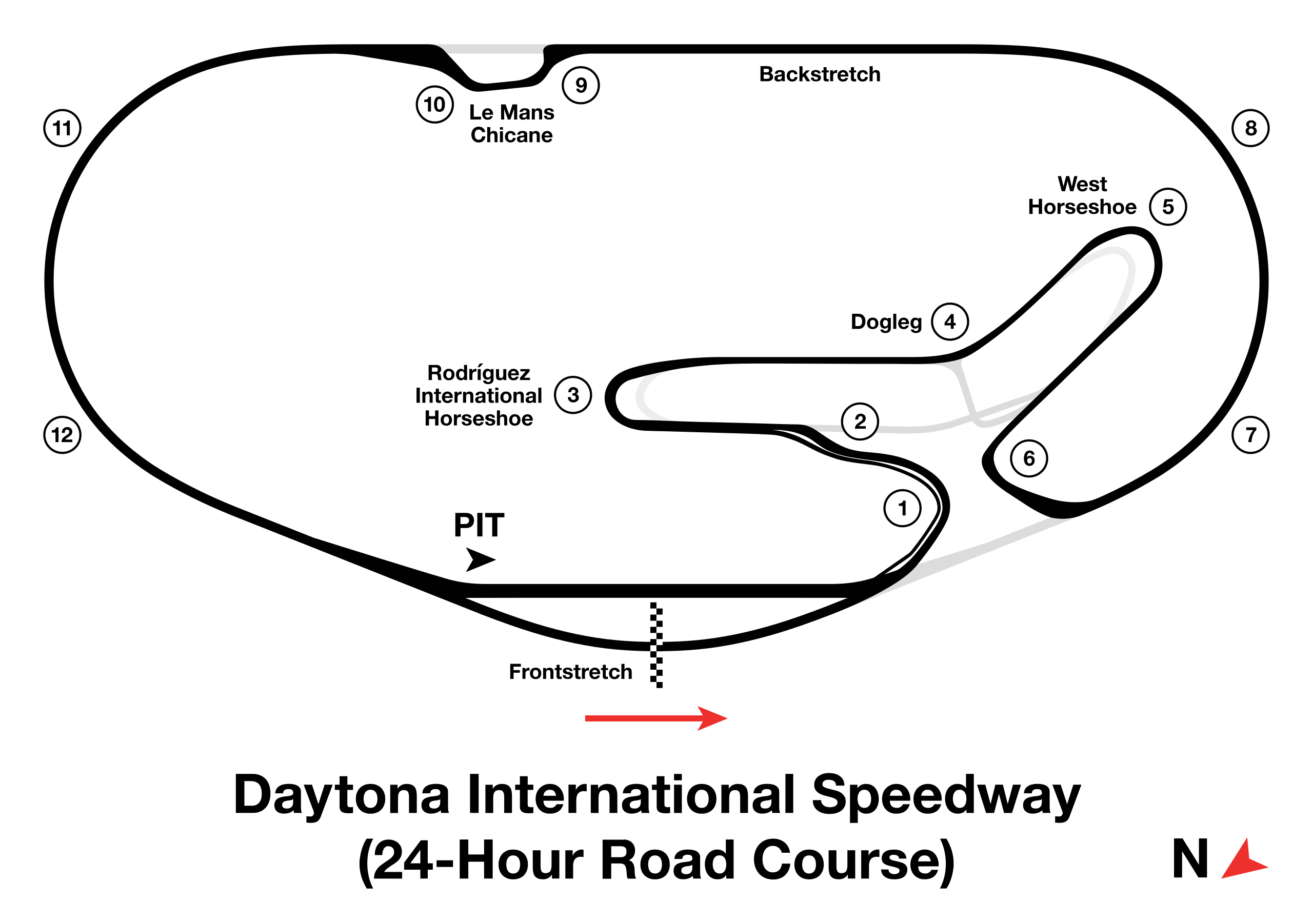 Daytona International Speedway (24-Hour Road Course) track map