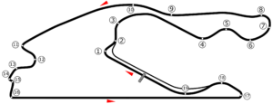 Outline of the track for the Miami Grand Prix
