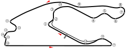 Outline of the track for the Miami Grand Prix