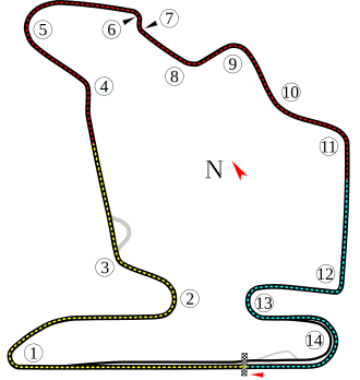 Outline of the Hungarian Grand Prix track map