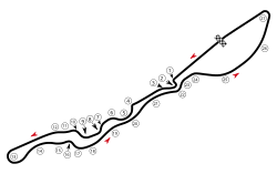Outline of the track map for the Saudi Arabian Grand Prix