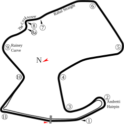 Outline of the Laguna Seca track map
