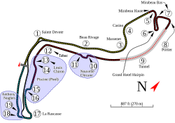Outline of the track for the Monaco Grand Prix