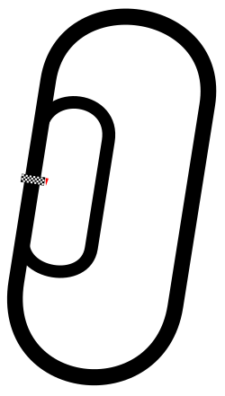 Outline of the Nashville Speedway track map