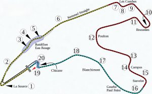 Circuit de Spa-Francorchamps Track Map