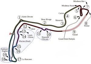 track map of the Circuit de Monaco